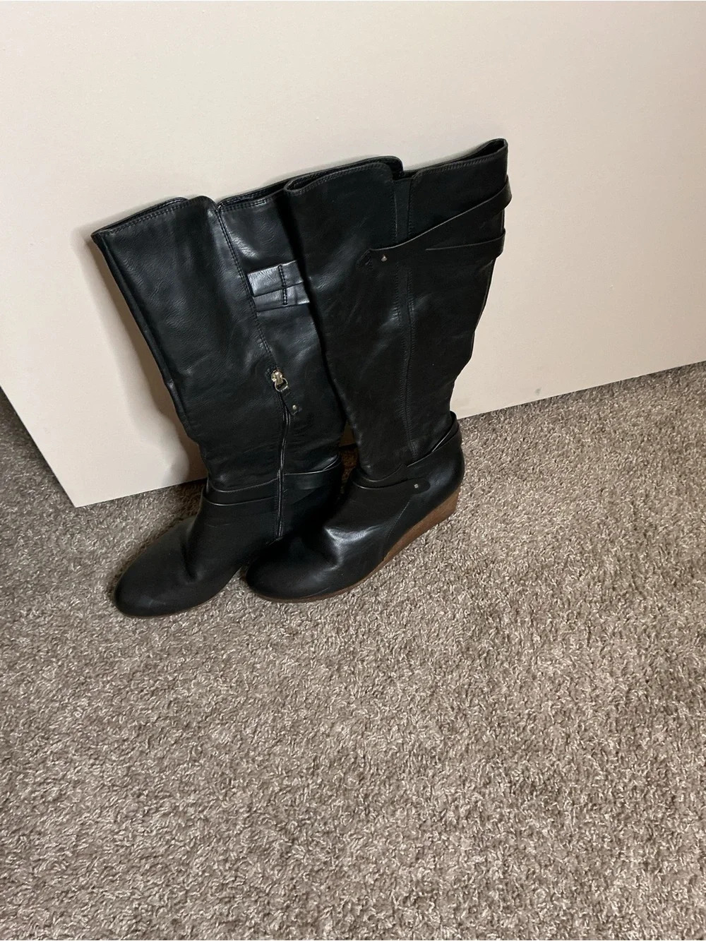 Dr. Scholl's Black Over-the-Knee Wedge Boots